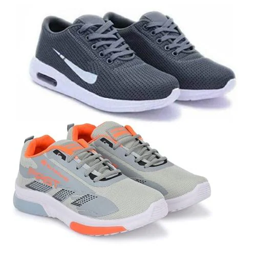 Genial Combo Pack of 2 Running Shoes, Training Shoes, Gym Shoes, Sports Shoes for Men (1566-577)