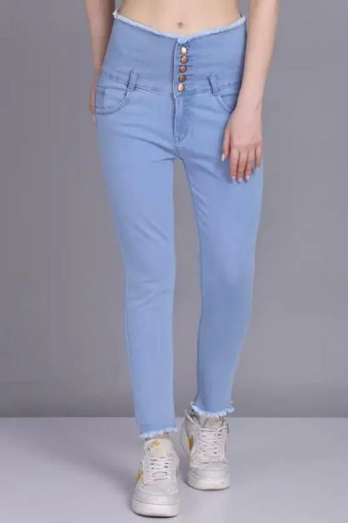 Queenie Women Light Blue Denim Women Jeans
