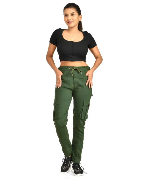 SSoShHub Women/Girl Cotton Regular Fit 6 Pocket Cargo Pants Regular Fit