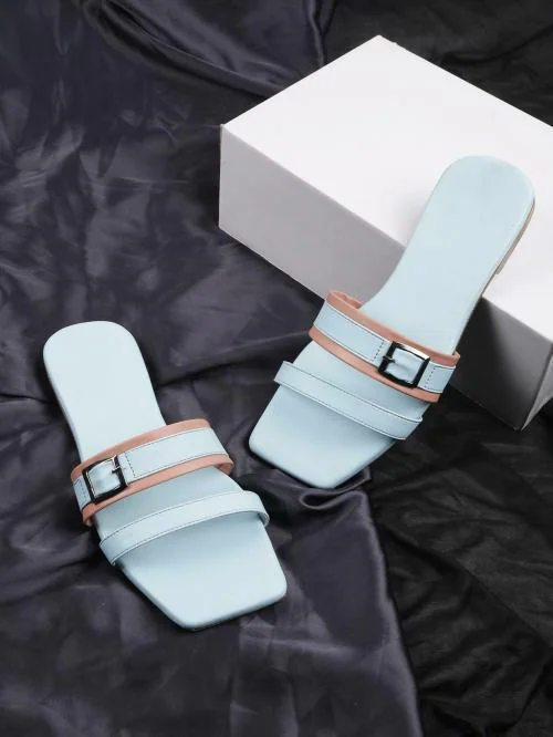 CLOSHO Blue Flats for Women