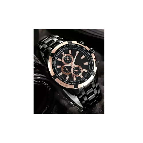 ALIX Analog Watch - For Men Black rosegold