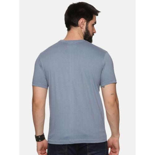 Bolder Mens Printed Premium Light Blue Round Neck T-shirt