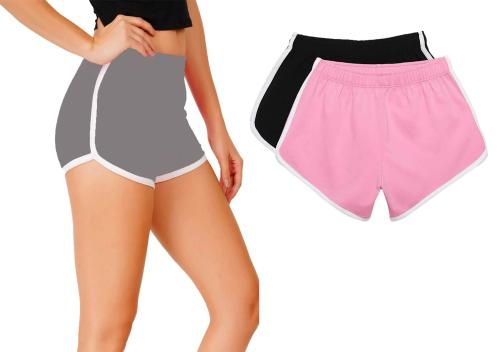 Jocker Women Sg-Pk-Bk Abstract Cotton Shorts (2Xl)