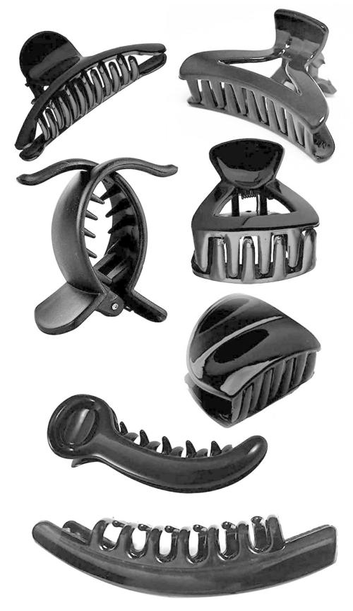 Buy BHARATGAURAV Black Claw Hair Clips Plastic (Pack of 7) Online at Best Prices in India JioMart.