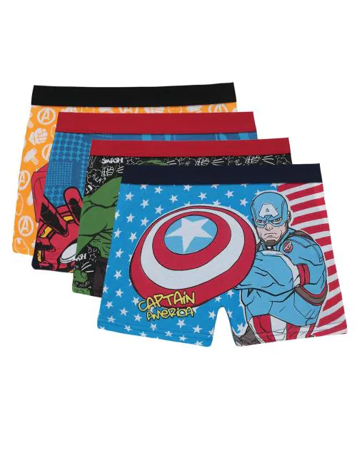 Bodycare AVENGERS BOYS TRUNK SOLID Pack Of 4
