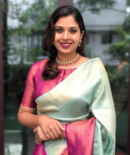 Flosive Women Blue Self Design Pure Silk Banarasi Saree