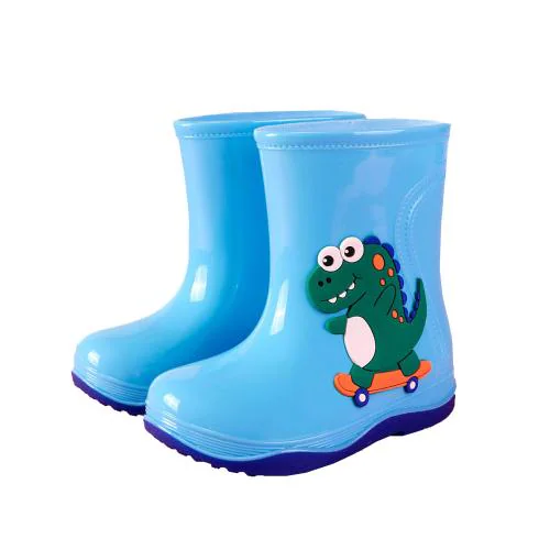 INFISPACE Boy's & Girl's Waterproof Anti-Skid Cartoon Sky Rain Boots | Safety Rainy Shoes for Kids