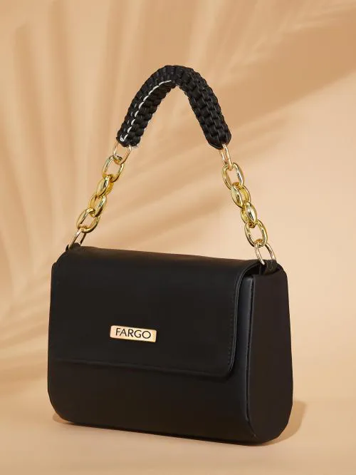 Fargo Black Leatherette For Handbags & Clutches (FGO-686)B