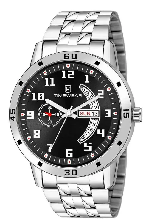 Buy TIMEWEAR Analog Men's Watch (Black Dial Colored Strap) Online at