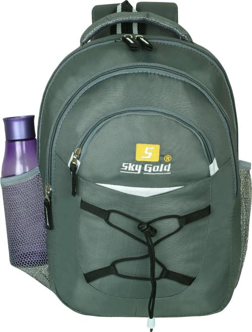 Sky Gold Grey Denim College Casual Backpack, 30 L