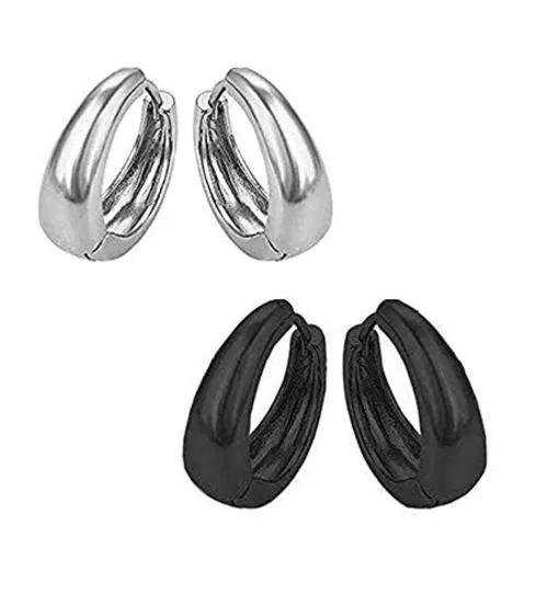 VAMA FASHIONS Kaju Bali Hoop Ear Rings Multicolor (Unisex) (Pack of 2)