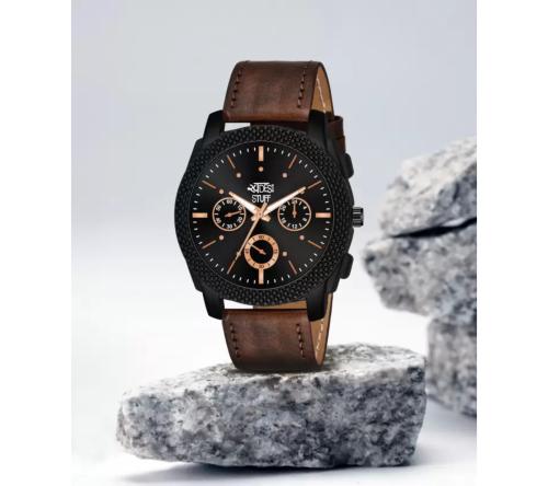 SWADESI STUFF Analogue Black Dail Watch For Men- (SDS 137)