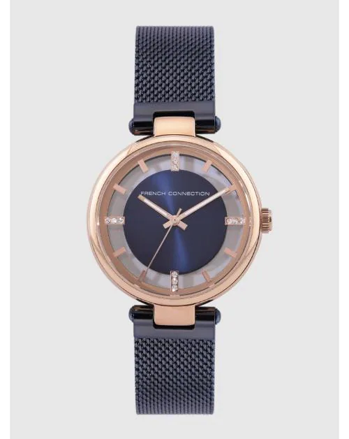 French Connection Analog Blue Dial Women's Watch-FC148URGM