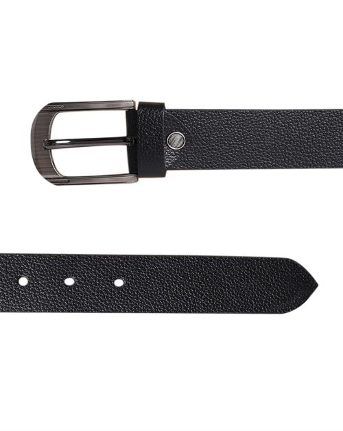 Buy The Mini Needle Men Black Leather Belt_32 Online at Best Prices in