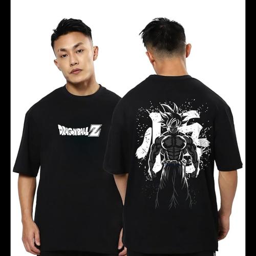 Darkbuck Anime DragonBallz Oversized T Shirt for Men and Women Drop Shoulder Loose Baggy Fit Unisex Pure Cotton T-Shirt
