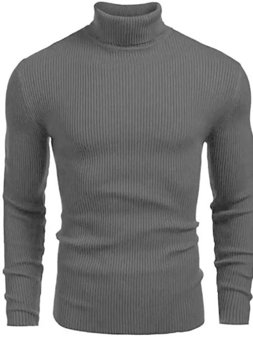 XOHY Men's Cotton Turtle Neck Sweater | Winter Turtle Neck Sweater For Men | High Neck Pullover Sweater