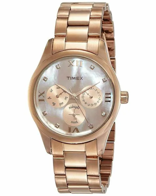 Timex Analog Dial Beige TWEL11423 Women's Watch