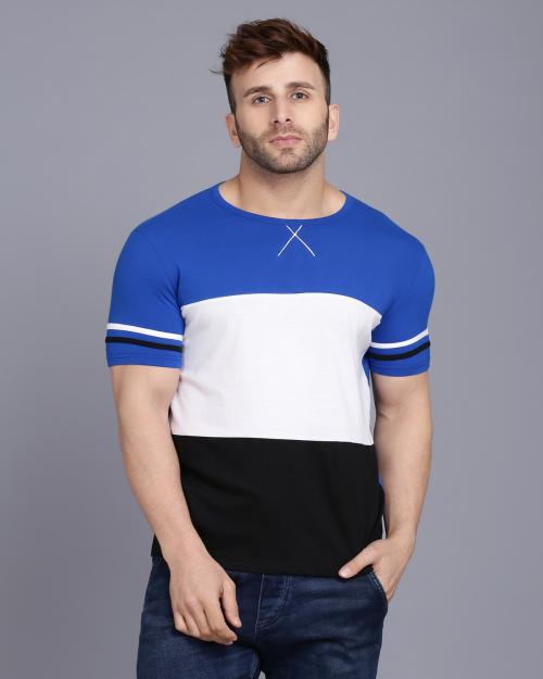 Rockhard Round Neck Half Sleeve Color Block Tshirt| T shirt for men | Tshirt | Tshirt Men |