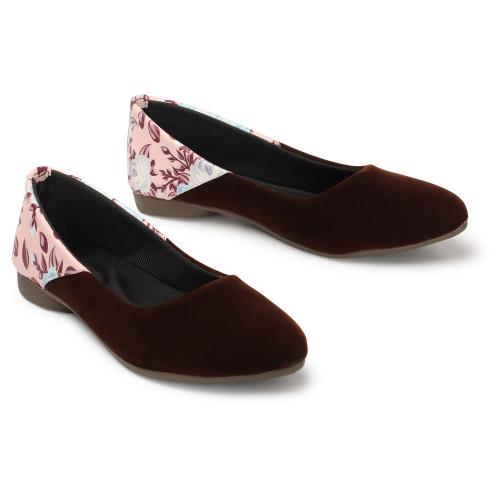 Elegant feet Soft & Comfortable Brown Women Bellies (Ballet Flats)(207)