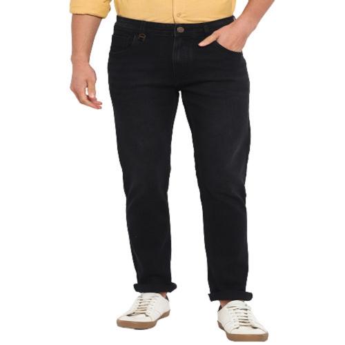 Buy Red Chief Narrow Poly Cotton Lycra Dark Gray Solid Casual Denim