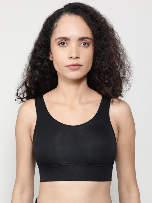 jockey Women Padded Wire-free Black Padded Bra