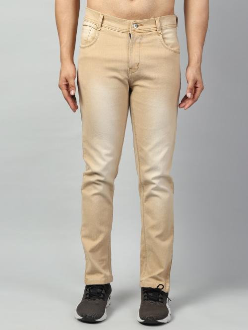 Buzzic men camel jeans for men