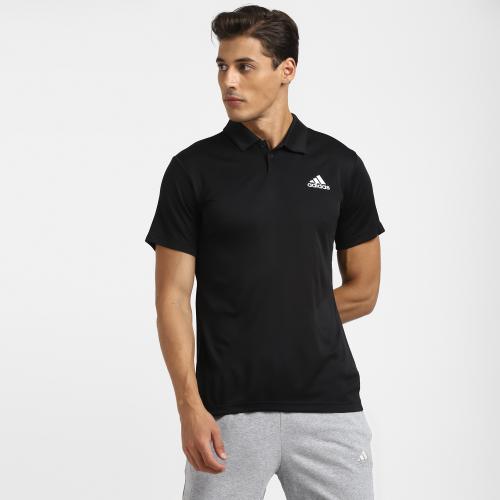 Adidas Men OPTIC Black Tennis Polo Shirt