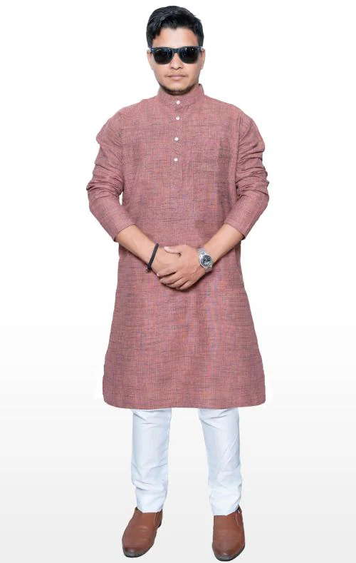 Buy Men Cotton Khadi Brown Kurta Pajama SetXXL Online at Best Prices
