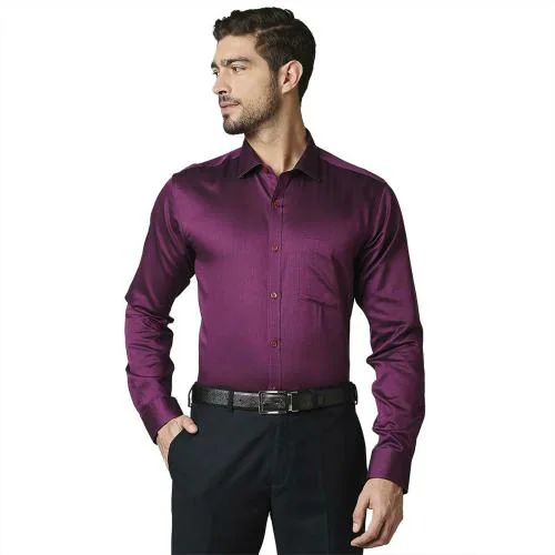 Park Avenue Men Formal Dark Violet Shirt