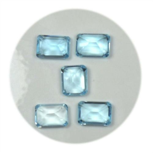 55Carat Natural Blue Topaz at Wholesale Rate Fine Quality 2.25 Ratti 2.04 Carat Rectangle Shape Neela Pukhraj 1 Pcs