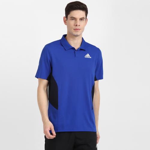 Adidas Men PIQUE POLO Blue Tennis Polo Shirt