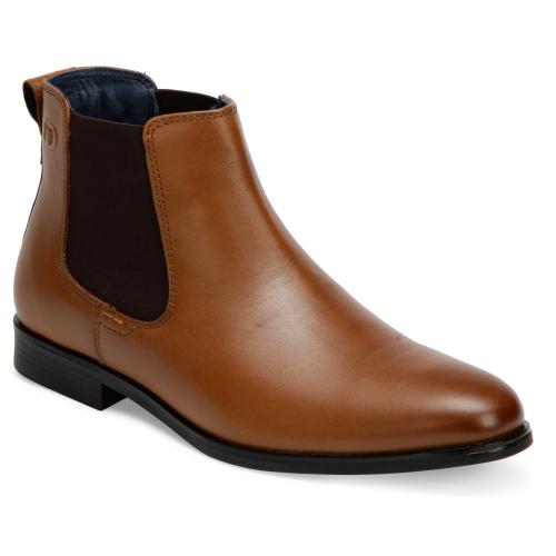 ID Men's Tan Slip-On Chelsea Boots