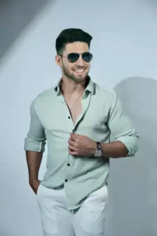 Bluecorp Enterprise Mens full sleeve polycotton casual plain Shirt