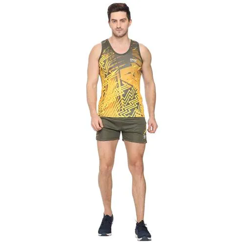Beatwide Men's Track And Field Jersey Set | Running Sandow Set PMC Polyester Mix Running Kit And Running Sandow Set -Workout Set, Gym Wear, Running Wear, Running Track Suits For Men's(Olive Green)