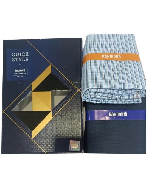 Raymond Men Pink Checkerd Cotton Shirt & Trouser Fabric