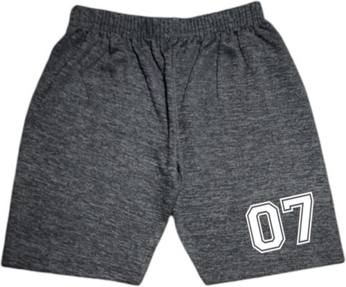 Amazee Boys Grey Printed, Self Design Polyester Blend Sports Shorts (8 - 9 Years)