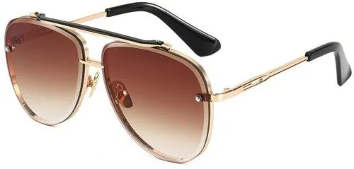 ROZZETTA CRAFT UV Protection Aviator Full-Frame Brown Sunglasses (Men And Women)