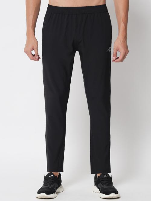 My Swag Men's Athleisure Black Color Solid Workout Regular Fit Sports Track Pants