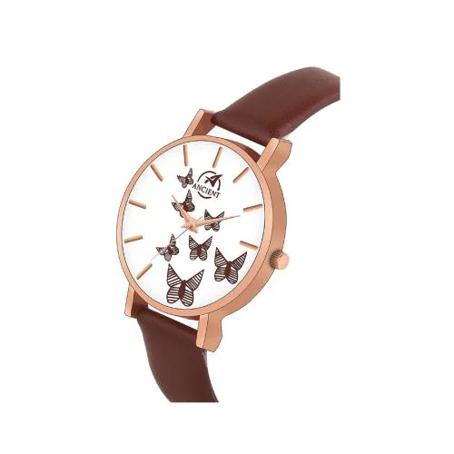 ANCIENT Analog Women's Watch (BROWN Dial Colored Strap)