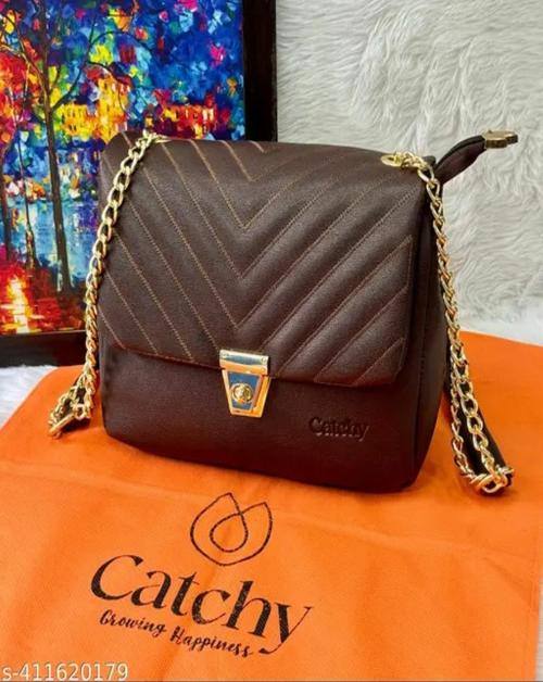 Catchy Quilted Textured Sling Handbag