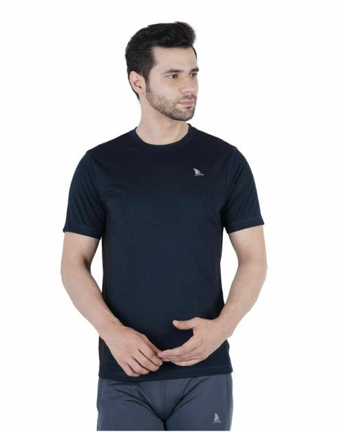 Buy Navyfit Men Navy Blue T Shirt L Online At Best Prices In India