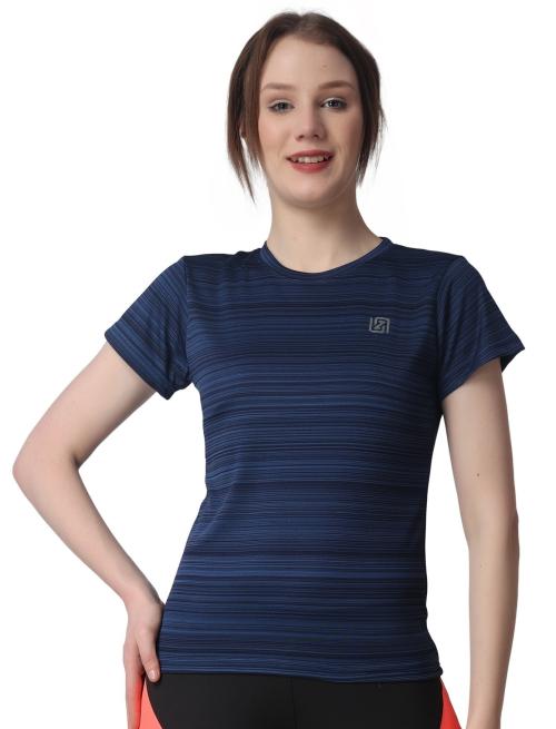 Half Sleeves DryFit Moisture Wicking Polyester Lycra Blend Round Neck TShirts for Women JioMart