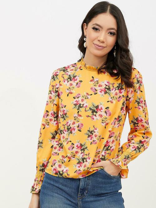 Harpa Women Yellow Floral Top