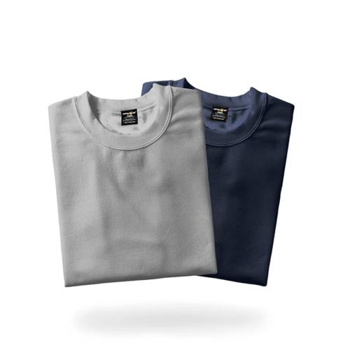FANZO FAD Men grey&navy blue Round Neck T-Shirt-Pack of 2