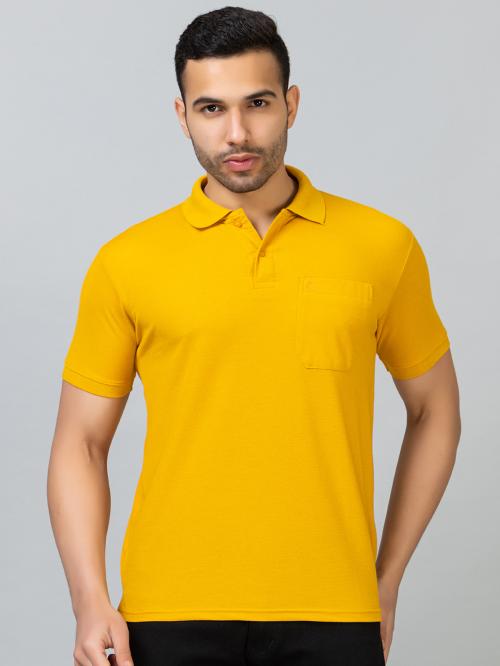 Ekom Cotton Matty Men's Polo T-shirt - Mustard