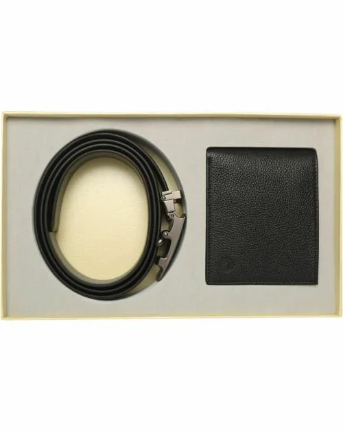 BULCHEE Wallet & Belt Combo (Black)