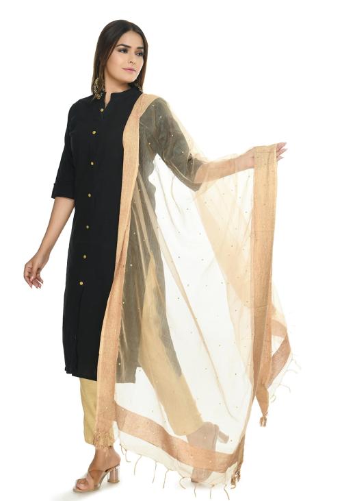 Moeza Women Gold Stone Work Dupatta