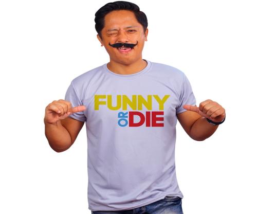 Mooch Wale Funny Or Die Grey Quick-Dri T-shirt For Men - Grey, L