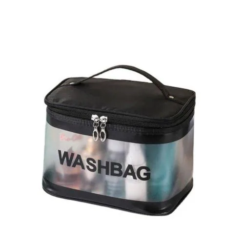 RIDDHI BAG Toiletry Cosmetic Travel Wash Bag Organizer Makeup Portable Carry Pouch for Men & Women Multipurpose Transparent with U Zipper