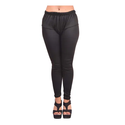 Ethnic Girls Free Size Black Woolen Leggings for Women